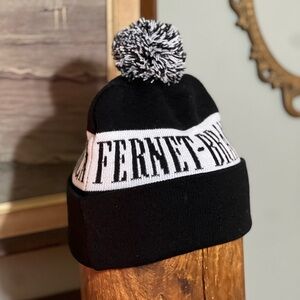 Black and White Fernet-Branca Beanie
